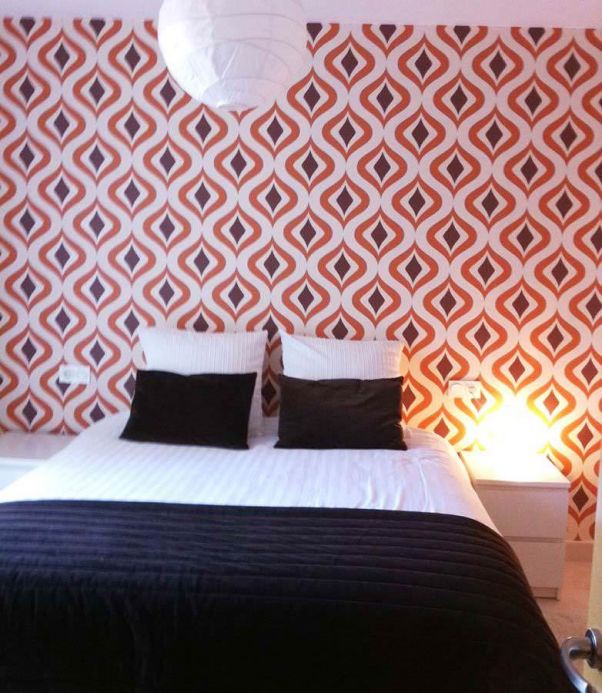 Wallpaper Wallpaper Triton orange Room View