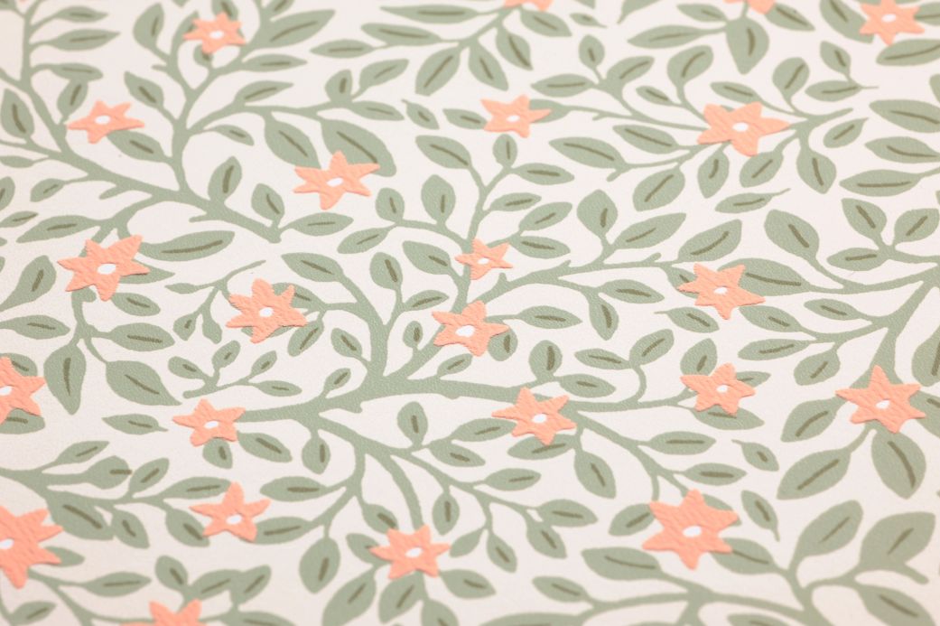 Floral Wallpaper Wallpaper Karina reseda-green Detail View