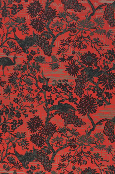 Dining Room Wallpaper Wallpaper Winsam orient red Roll Width