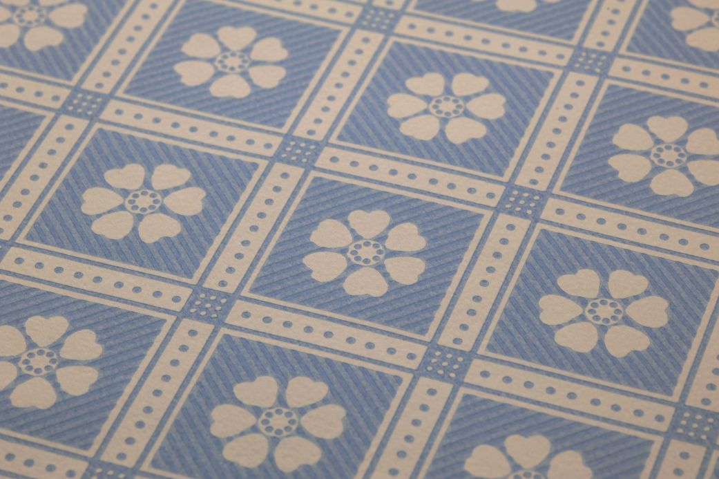 Scandinavian Wallpaper Wallpaper Juhani light blue grey Detail View