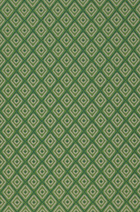 Geometric Wallpaper Wallpaper Calaluna green A4 Detail