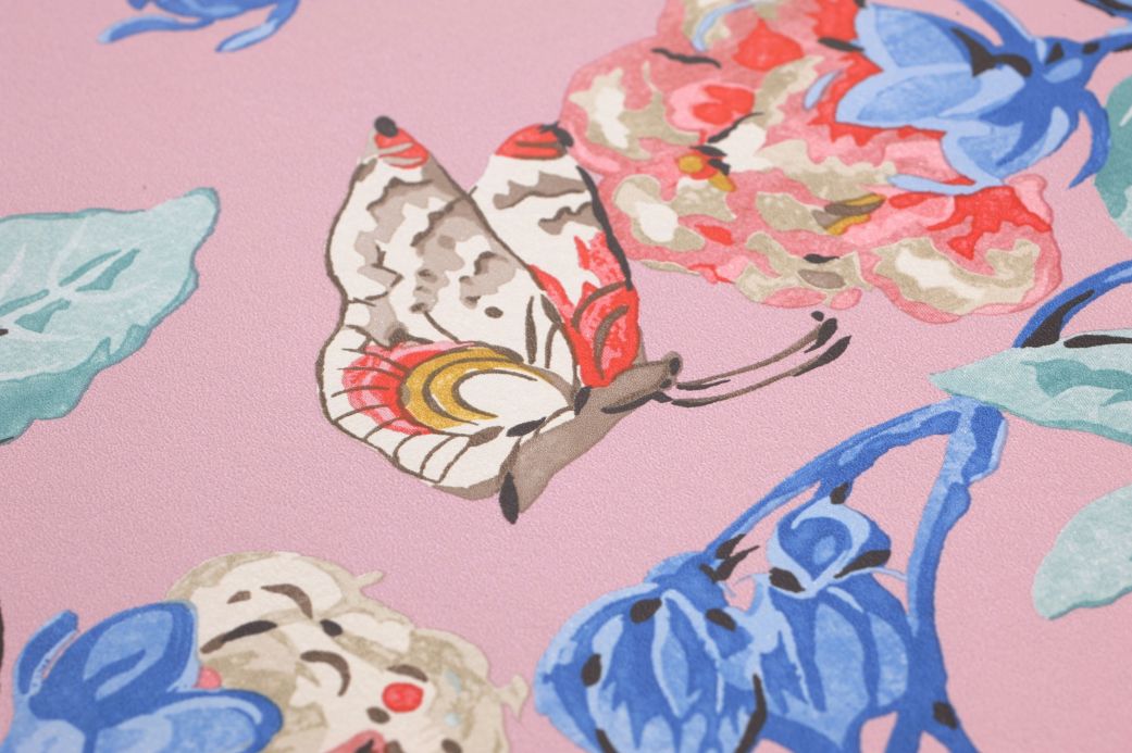 Butterfly Wallpaper Wallpaper Jardine light pink Detail View
