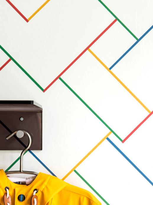 Geometric Wallpaper Wallpaper Sangallo multi-coloured Room View