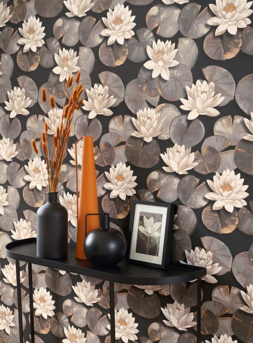 All Wallpaper Mathilde anthracite Room View