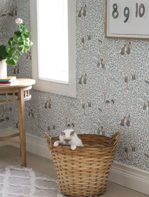 Animal Wallpaper Wallpaper Tamino white Room View