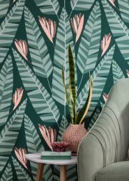 Wallpaper Jungle mint turquoise