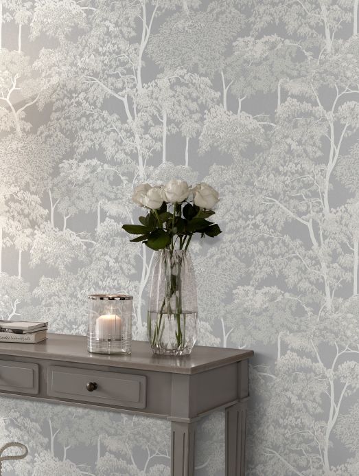 Forest and Tree Wallpaper Wallpaper Arboleda light grey Room View