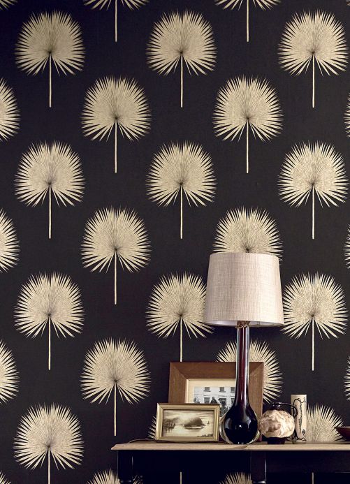 Luxury Wallpaper Wallpaper Lysander black Room View