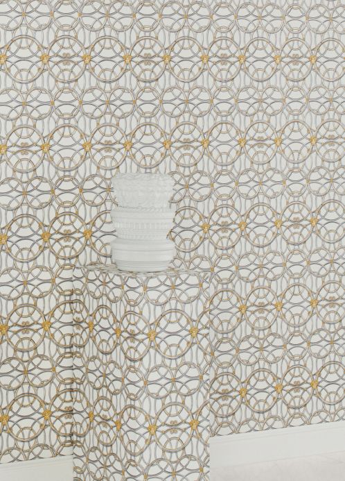 Versace Tapeten Tapete Nara Perlgold Raumansicht