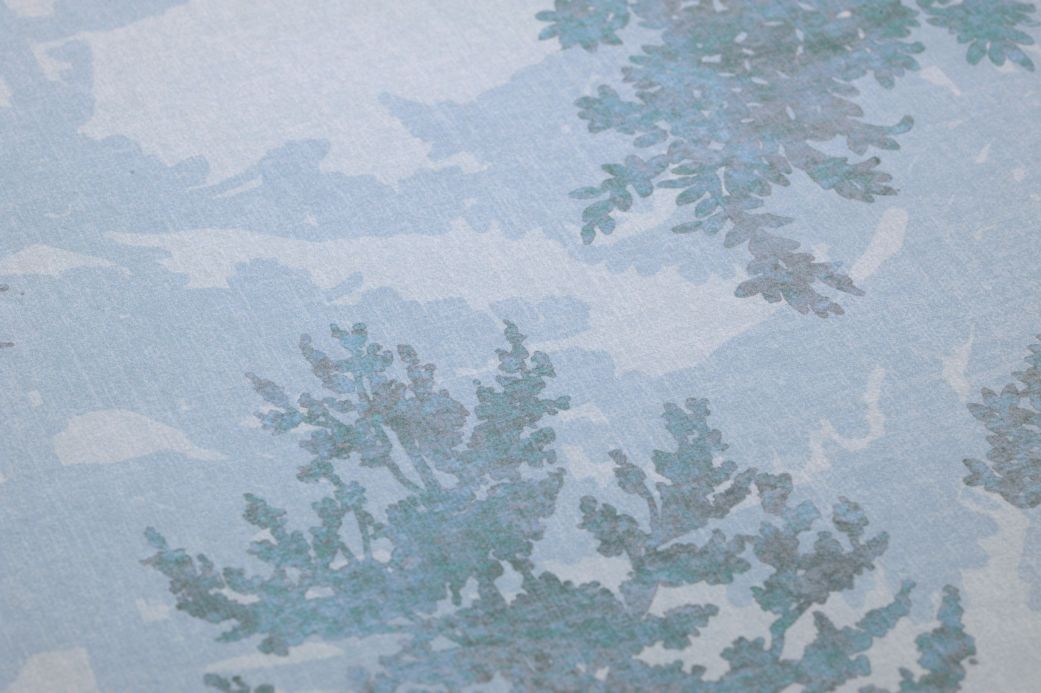 Styles Papier peint Forest Bathing gris bleu Vue détail
