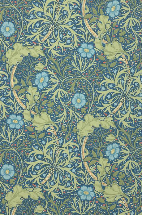Leaf and Foliage Wallpaper Wallpaper Caruso water blue Roll Width