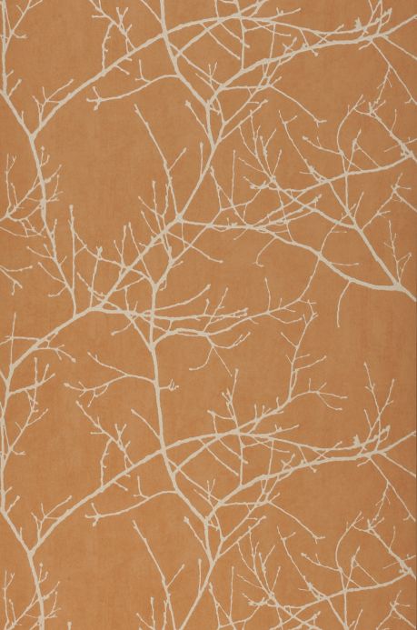 Papier peint de forêts et d’arbre Papier peint Kansai brun ocre Largeur de lé