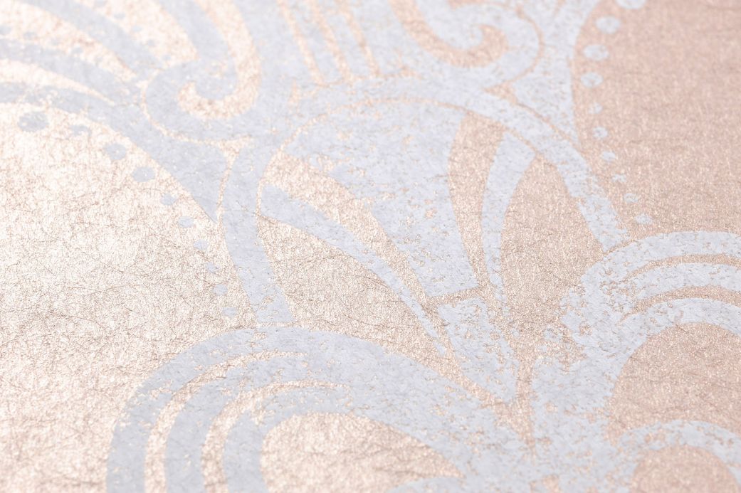 Art Deco Wallpaper Wallpaper Emilia rosé gold shimmer Detail View