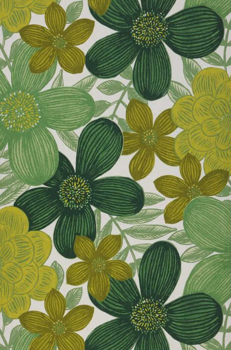 Floral Wallpaper Wallpaper Othilia green Roll Width