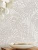 Papel pintado Persephone gris plateado diamante
