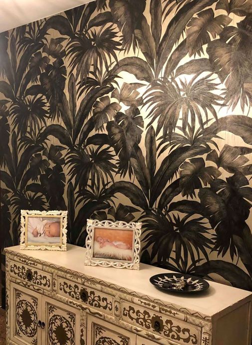 Papel pintado Versace Papel pintado Yasmin negro Ver habitación