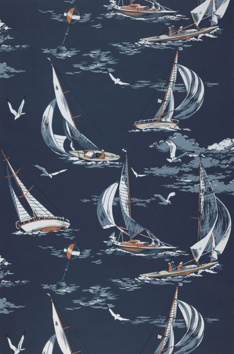 Maritime Wallpaper Wallpaper Neptunus dark blue Roll Width