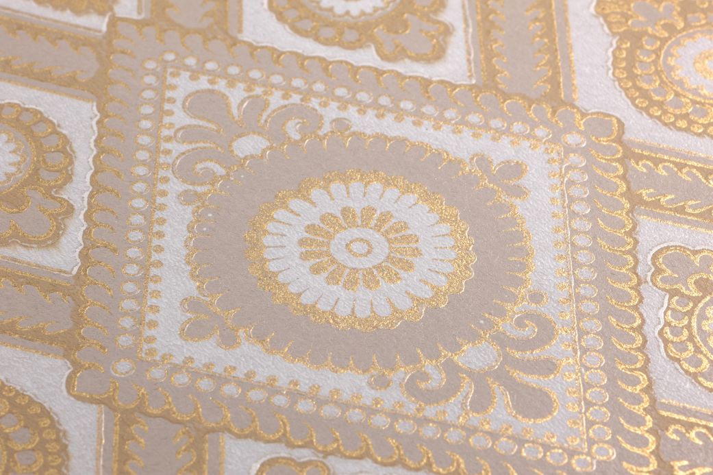 Classic Wallpaper Wallpaper William light beige grey Detail View