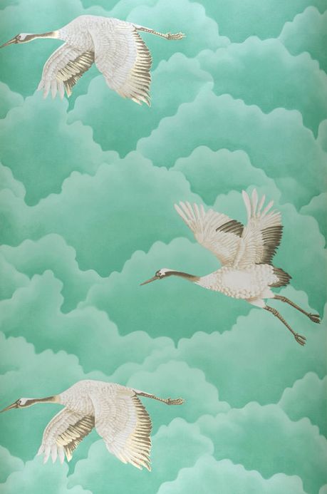 Bird Wallpaper Wallpaper Inola green Roll Width