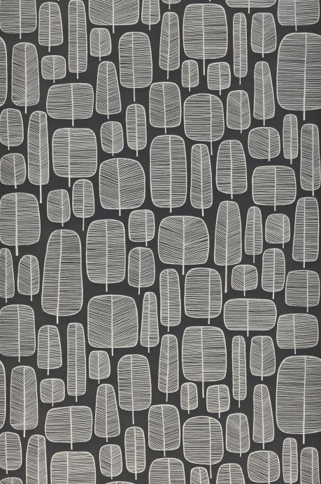 Wallpaper Wallpaper Little Trees anthracite grey Roll Width