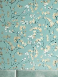 Wallpaper Makino mint turquoise
