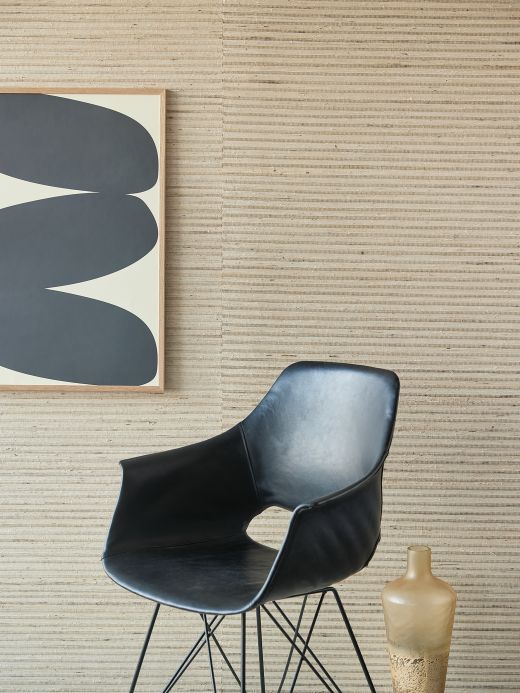 Paper-based Wallpaper Wallpaper Arrowroot on Roll 01 beige Room View