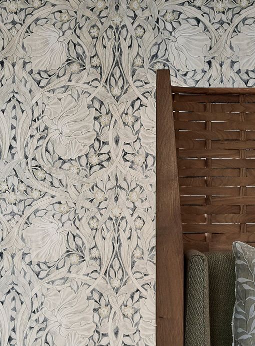 William Morris Wallpaper Wallpaper Despina light grey Room View