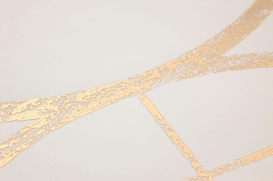 Geometric Wallpaper Wallpaper Delfos cream white Detail View