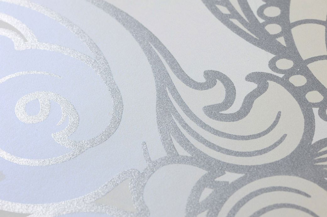Archiv Wallpaper Lawal silver shimmer Detail View