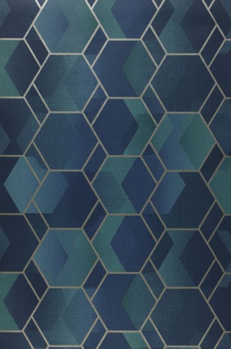 Geometric Wallpaper Wallpaper Opalino mint turquoise Roll Width