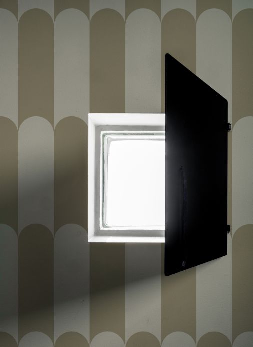 Geometric Wallpaper Wallpaper Neluwa brown grey Room View