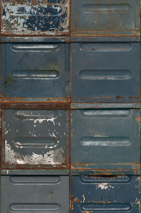 Archiv Carta da parati Container blu grigiastro Larghezza rotolo
