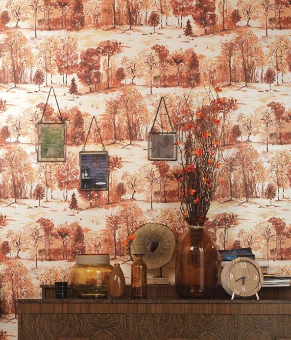 Archiv Wallpaper Heracid brown tones Room View