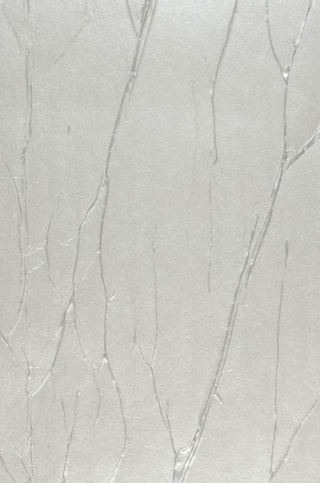 Papel de parede efeito amassado Papel de parede Crush Tree 06 branco cinza brilhante Detalhe A4