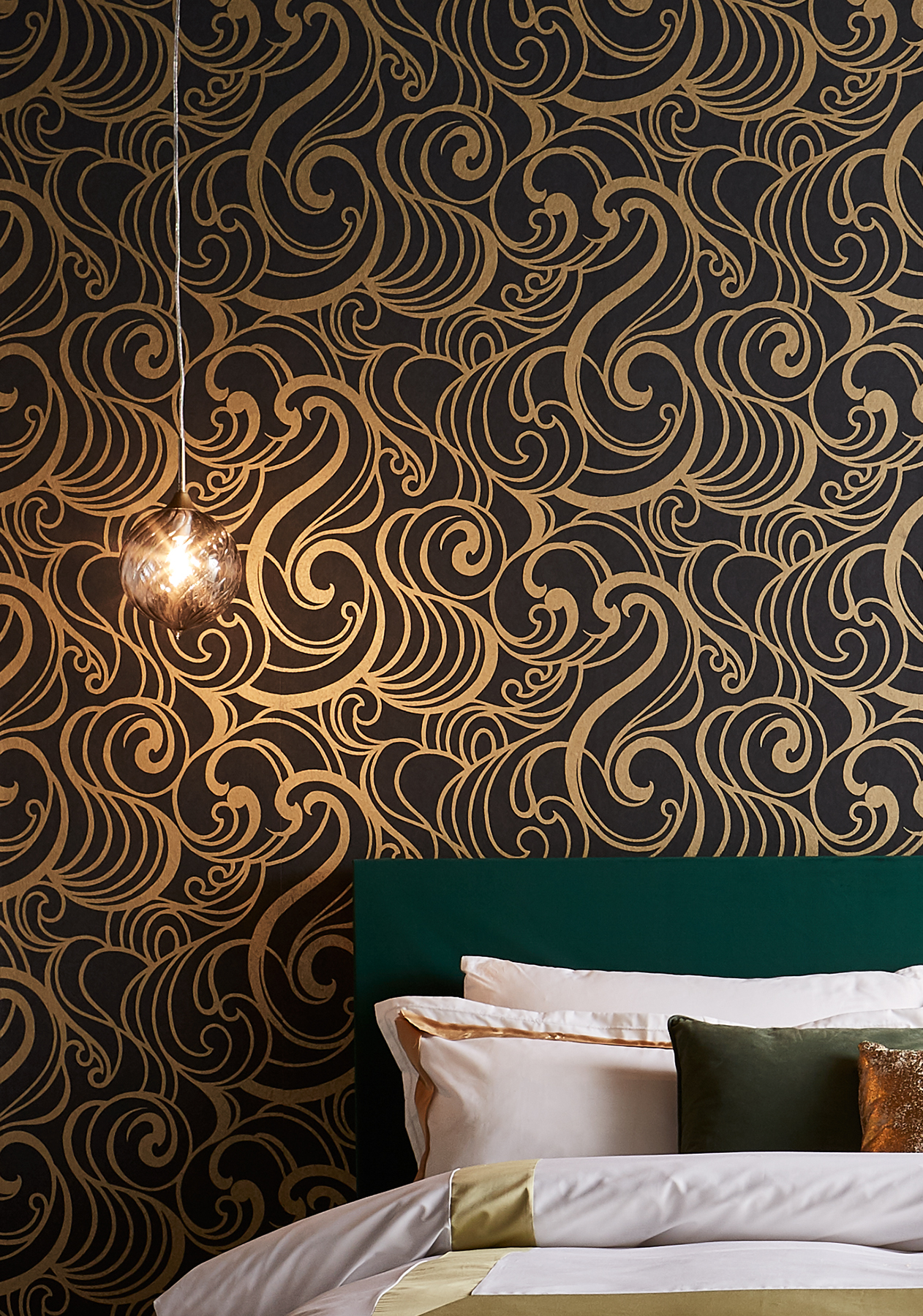 Wallpaper Madina anthracite | Wallpaper from the 70s