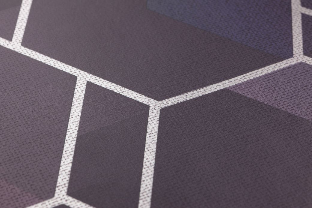 Geometrische Tapeten Tapete Opalino Pastellviolett Detailansicht