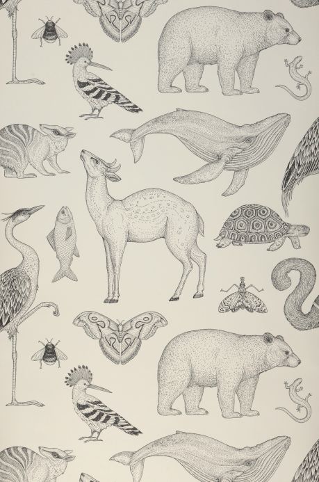 Papier peint avec des animaux Papier peint Animal blanc Largeur de lé