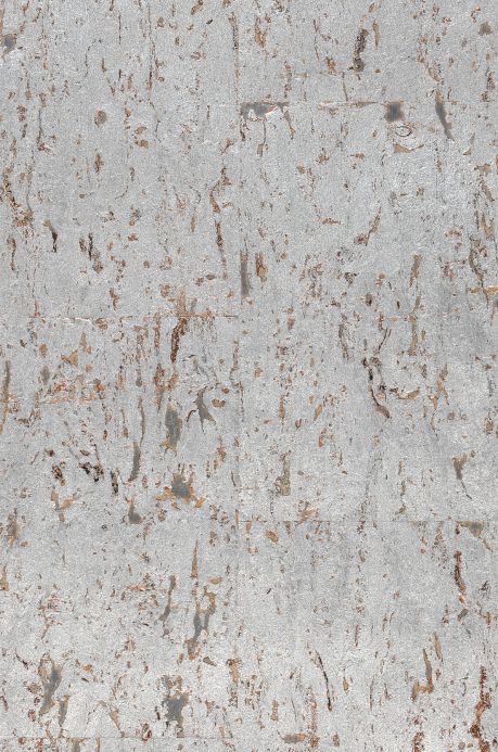 Natural Wallpaper Wallpaper Cork on Roll 02 silver grey A4 Detail