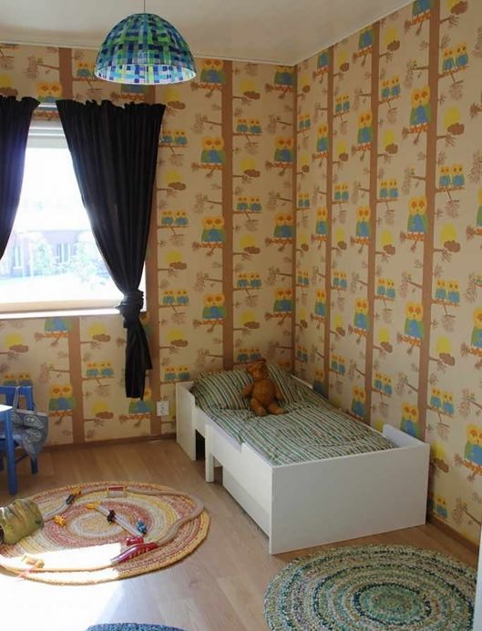 Children’s Wallpaper Wallpaper Kira yellow Room View