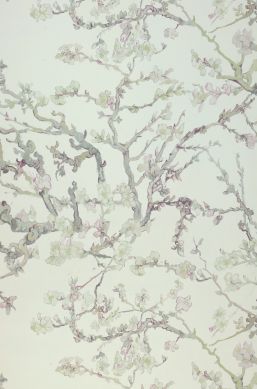Papier peint VanGogh Blossom blanc crème Bahnbreite