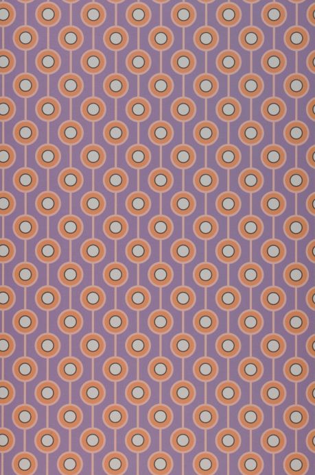 Geometric Wallpaper Wallpaper Allegra red purple Roll Width