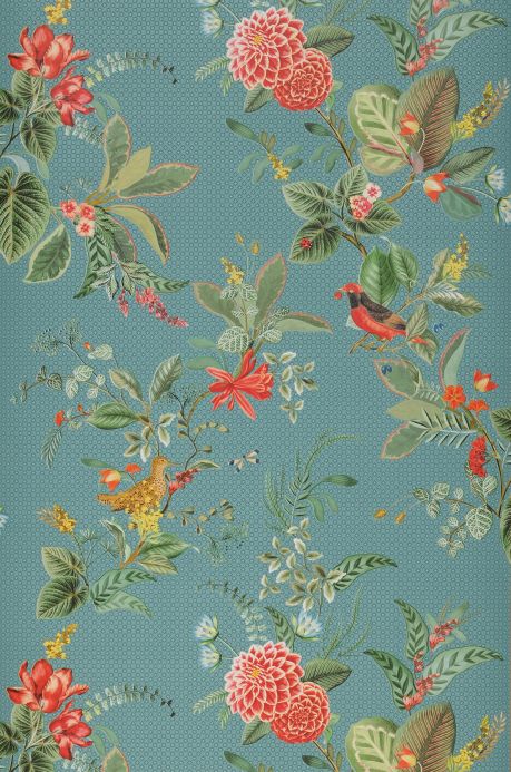 Bird Wallpaper Wallpaper Sylvania mint turquoise Roll Width