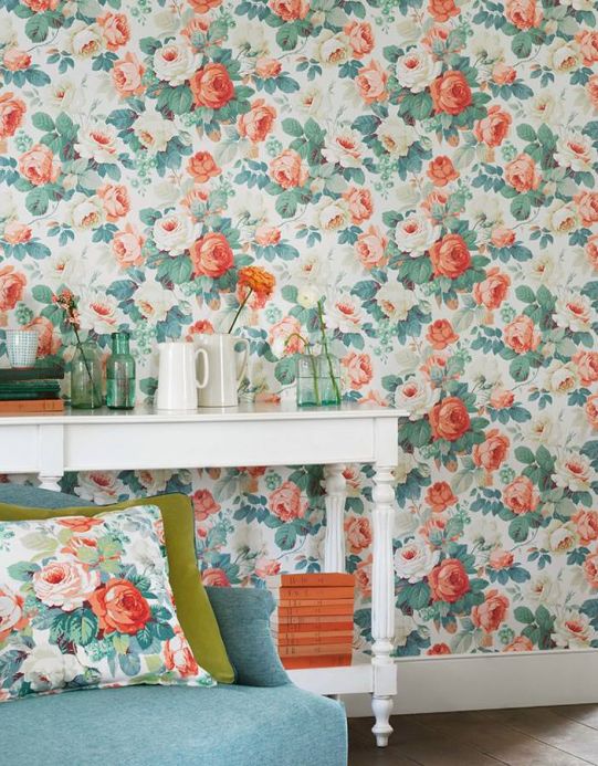Paper-based Wallpaper Wallpaper Carlotta red Room View