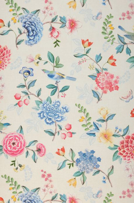Floral Wallpaper Wallpaper Vanity cream Roll Width