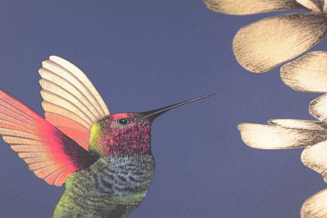 Bird Wallpaper Wallpaper Gesine grey blue Detail View