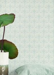 Papel de parede Cassia verde acinzentado claro
