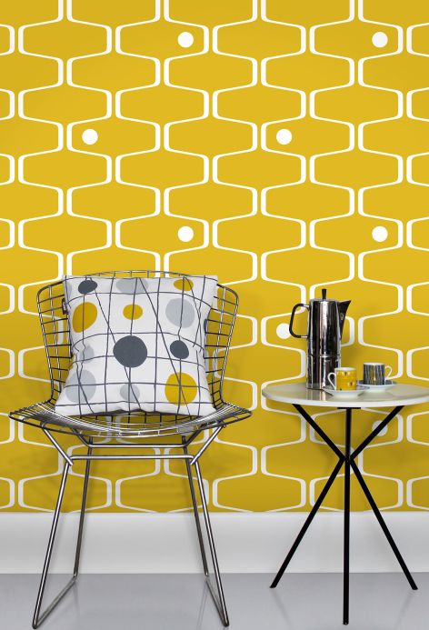 Wallpaper patterns Wallpaper Nirvanus yellow Room View