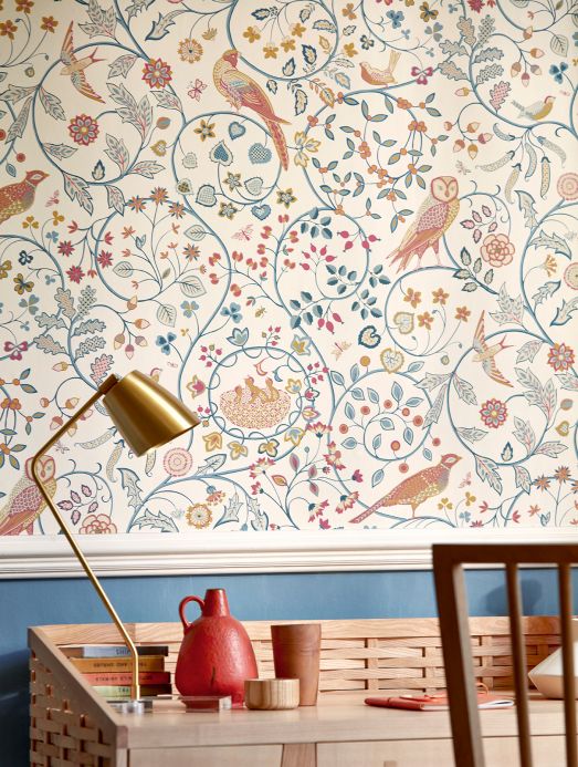 Bird Wallpaper Wallpaper Jorinde cream Room View