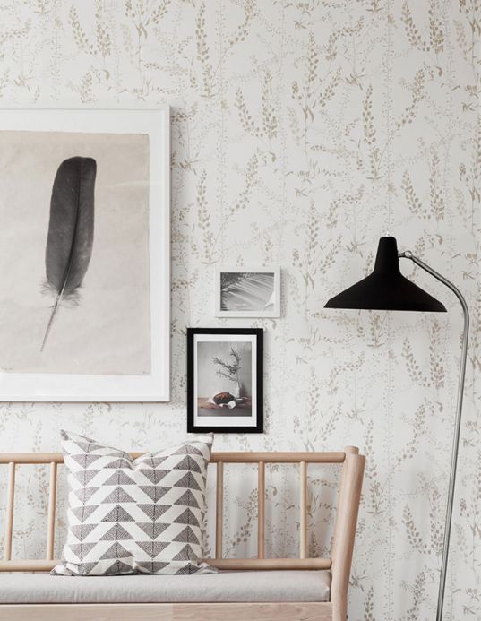 Beige Wallpaper Wallpaper Alanna beige Room View