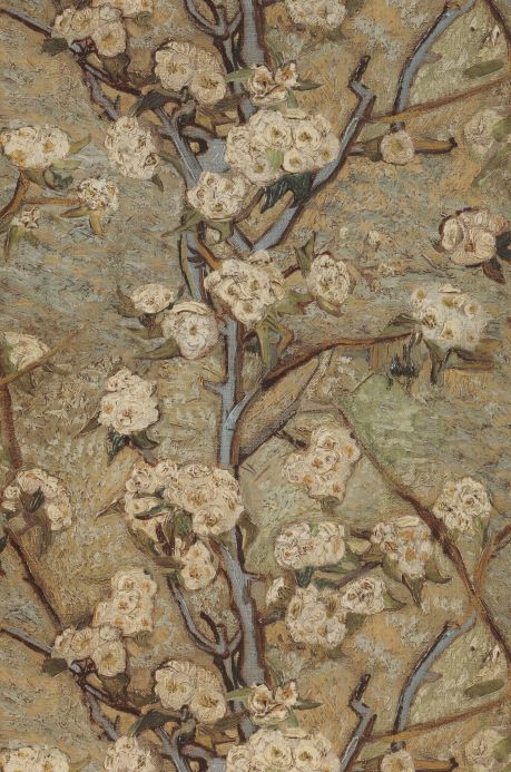Papier peint avec des motifs de Van Gogh Papier peint VanGogh Wilderness beige brun Largeur de lé